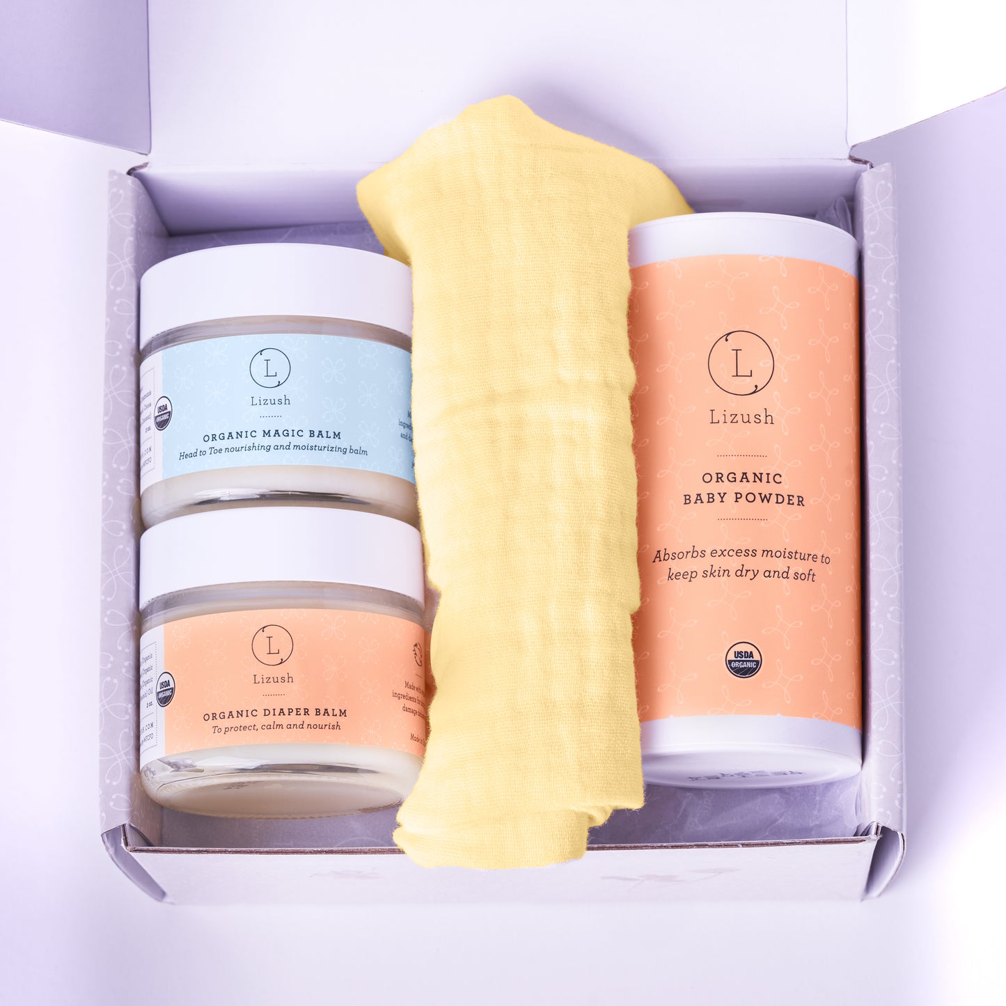 Organic care new baby gift set - welcome little one!