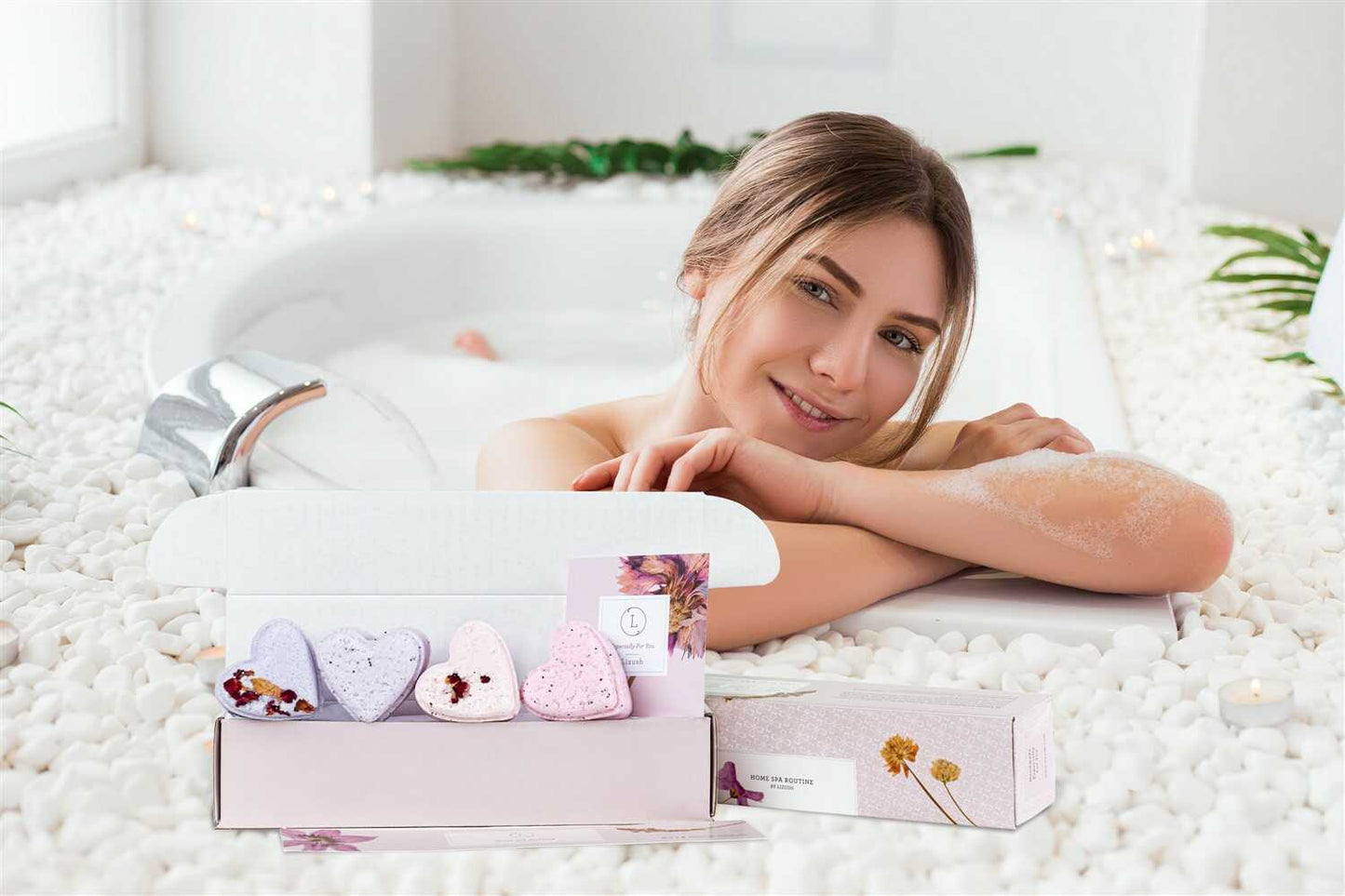 Shower Steamers, Heat shape shower steamers, Cute gift box, Lovers gift box, relaxing gift box, bath bombs, lavender shower steamers - lizush