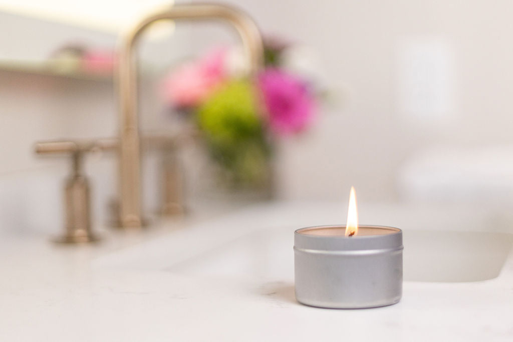 4 oz Tinned Soy Candle -Gentle Lavender and Bergamot Scent
