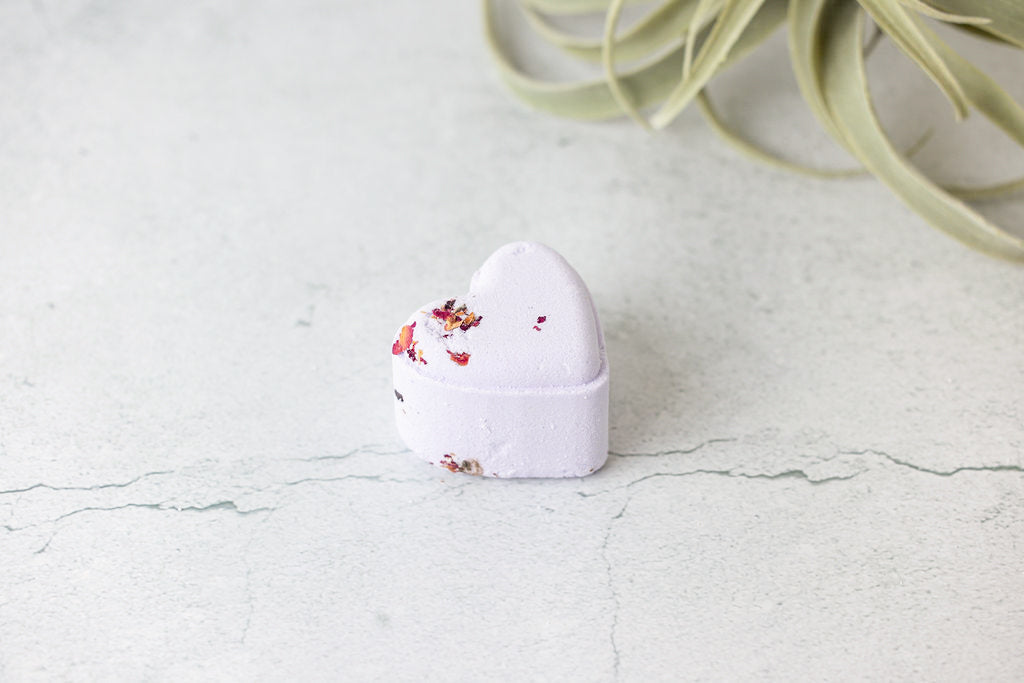 25 Heart shaped Bath Bombs - Lavender