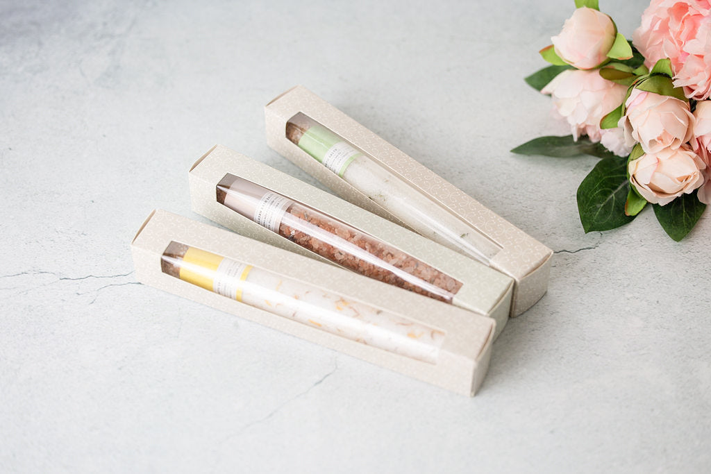 Wholesale BATH SALTS in a glass tube with gift box -Bath Soak/Salts - Individual