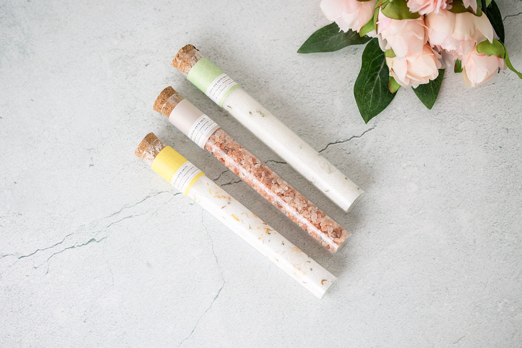 Wholesale BATH SALTS in a glass tube with gift box -Bath Soak/Salts - Individual